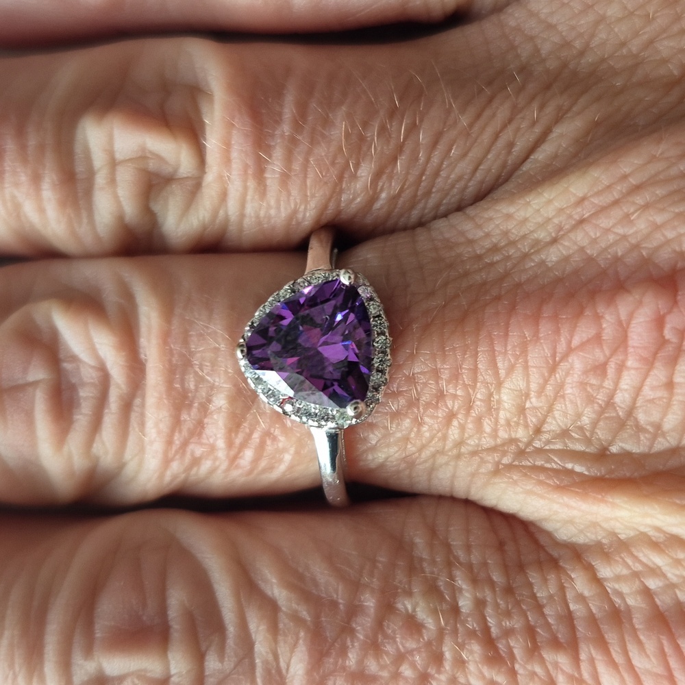 STERLING SWAROVSKI AMETHYST - Picture 5 of 6